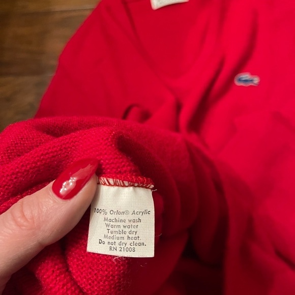Vintage Izod Lacoste V-Neck Sweater Size L - Picture 4 of 4
